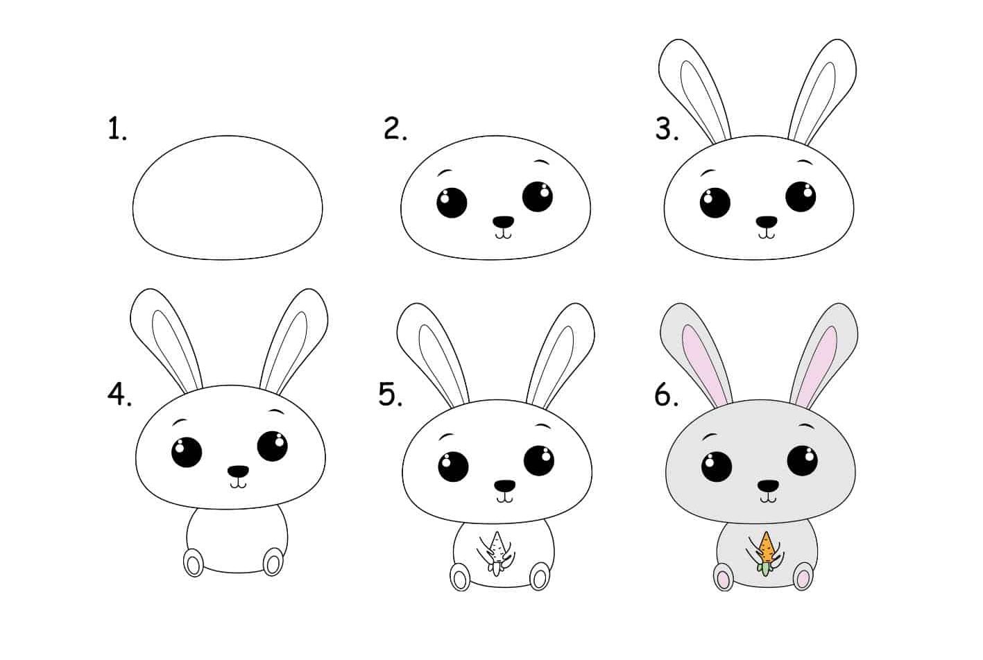 Cómo dibujar un conejo en 5 pasos fáciles - CreativPad