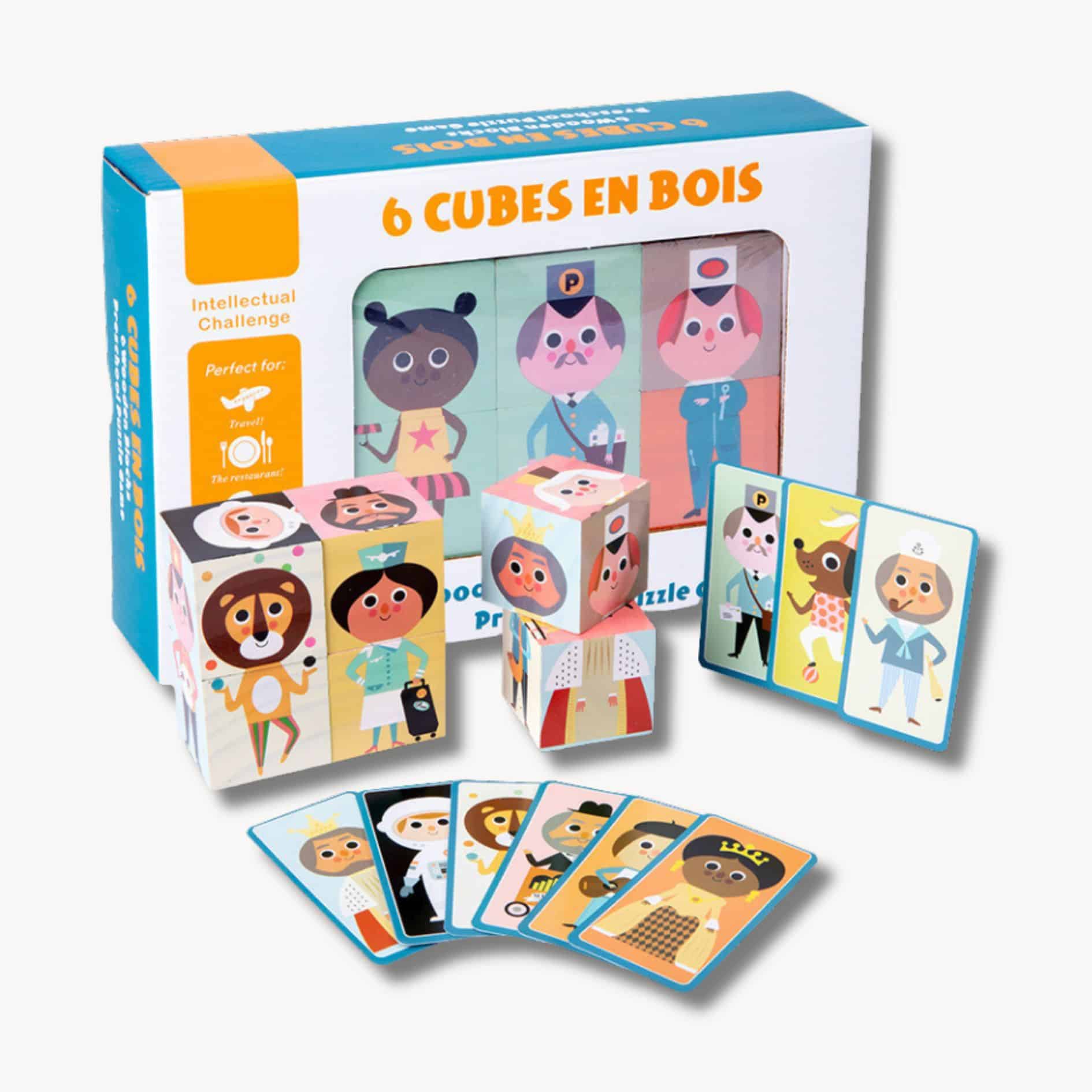 FUNTECH Pack de 3 Puzzles en Bois pour Enfants de 1 à 3 Ans avec Poignée:  Puzzle Alphabet Bois, Puzzle Animaux, Puzzle Chiffre, Puzzle Bois