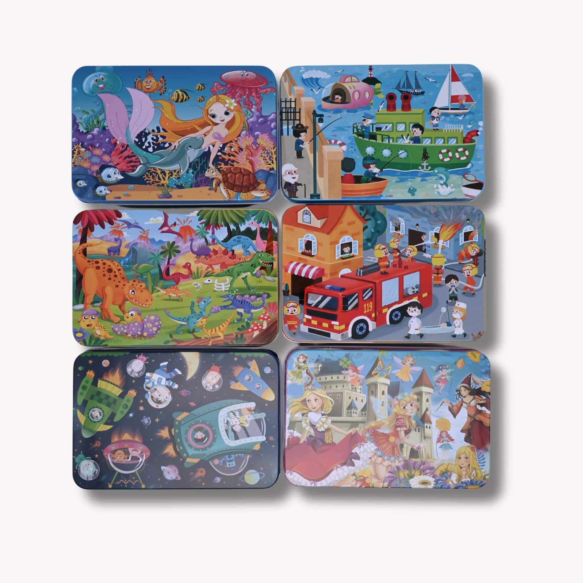 Lot de 6 puzzles avec boite de rangement - CreativPad